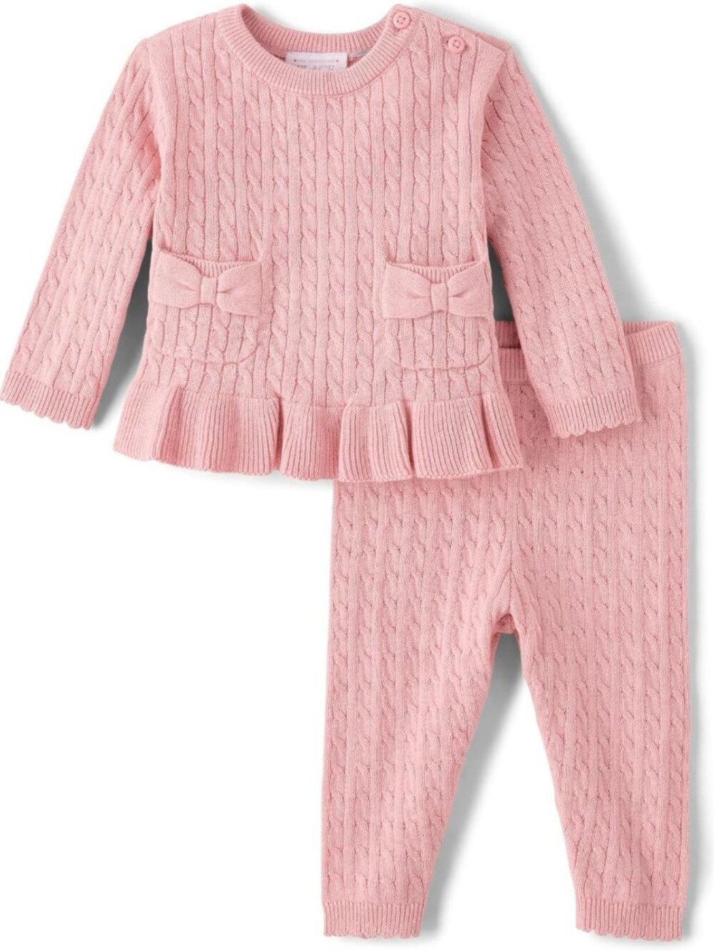 Cozy Baby Girls' Long Sleeve Sweater & Pants Set | 2-Piece Playwear Outfit